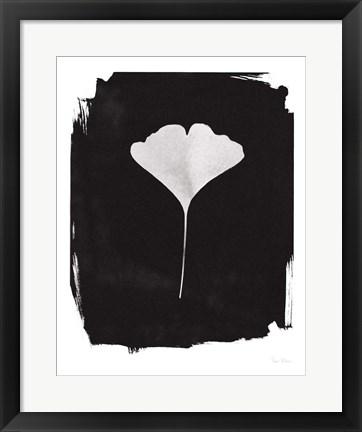 Framed Nature by the Lake Gingko I Black Print