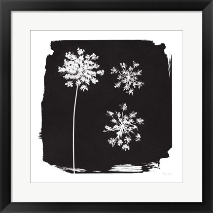 Framed Nature by the Lake Flowers III Black Print