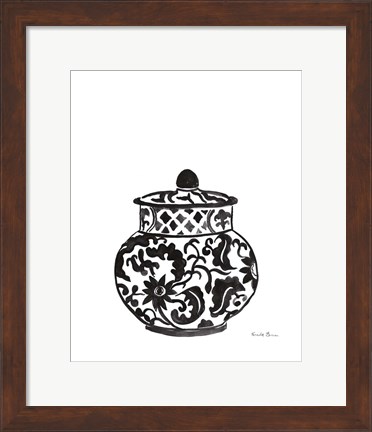 Framed Chinoiserie II v2 Black Print