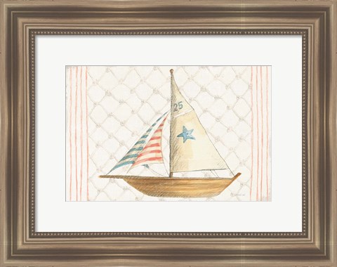 Framed Floursack Nautical XII Print