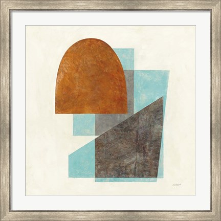 Framed Quintet I Turquoise Print