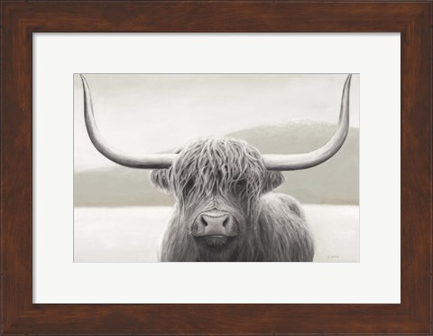 Framed Highland Cow Neutral Print