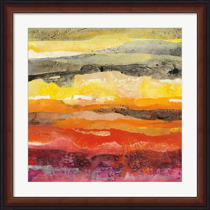 Framed Abstract Layers II Print