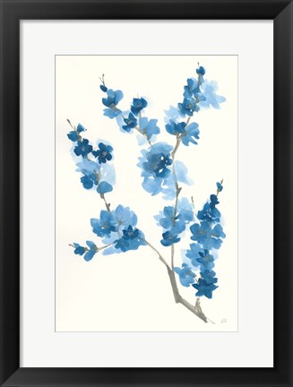 Framed Blue Branch IV Print