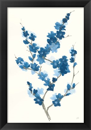 Framed Blue Branch II Print