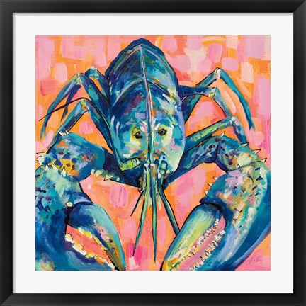 Framed Lilly Lobster I Print