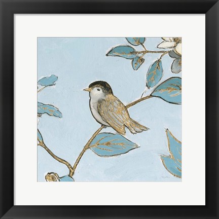 Framed Toile Birds II Print