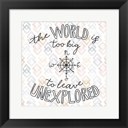 Framed World Traveler II Diamond Print