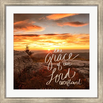 Framed Grace of Our Lord Overflowed Print