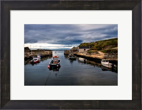 Framed Fishing Harbor Print