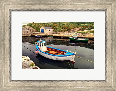 Framed Harbor Boat Dock Print