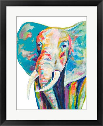 Framed Colorful Elephant Print