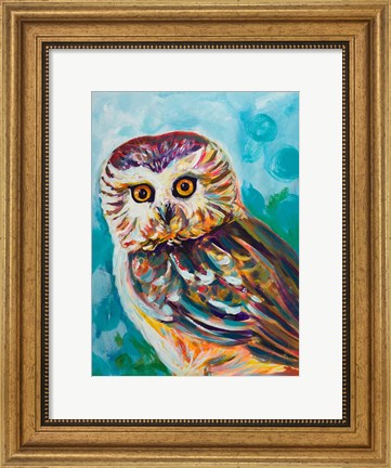 Framed Colorful Owl Print