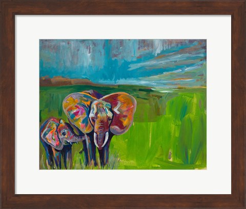 Framed Elephant&#39;s Love Print