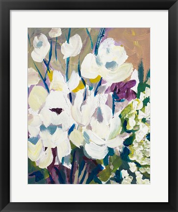 Framed Painting of Orchids Print