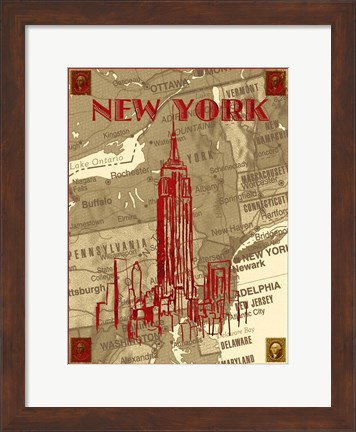 Framed City Stops III Print