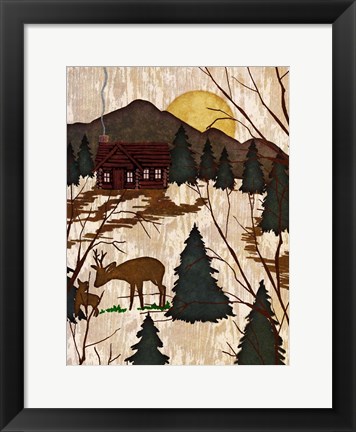 Framed Cabin in the Woods II Print