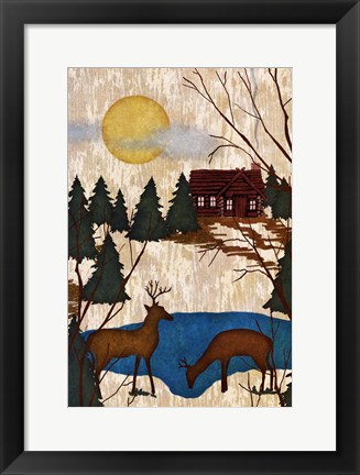 Framed Cabin in the Woods I Print