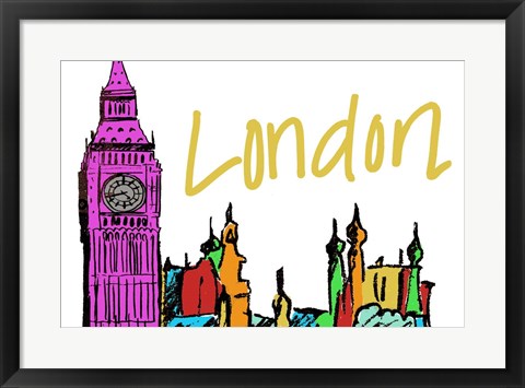 Framed Vibrant London Print