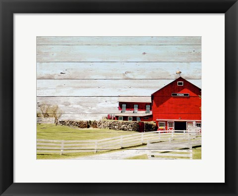 Framed Farm Fence Print