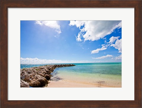 Framed Rock Pier Print