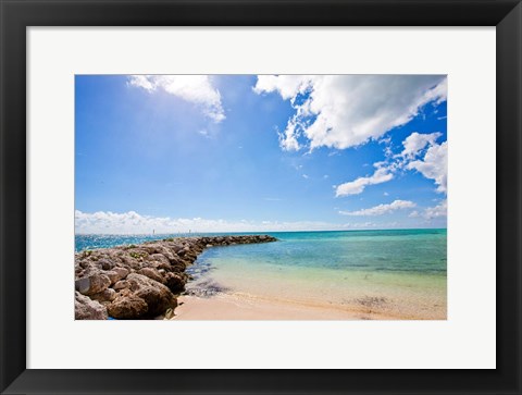 Framed Rock Pier Print