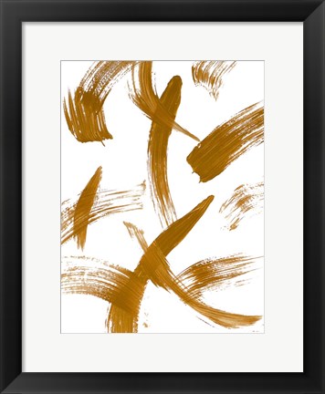 Framed Copper Strokes II Print