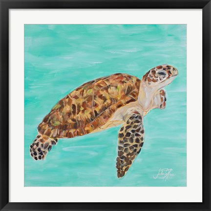 Framed Sea Turtle I Print