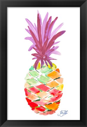 Framed Punchy Pineapple I Print