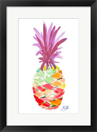 Framed Punchy Pineapple I Print