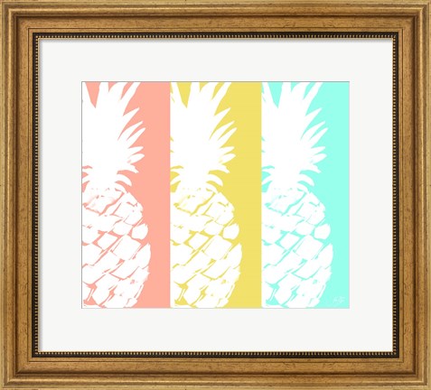 Framed Modern Pineapple Trio Print