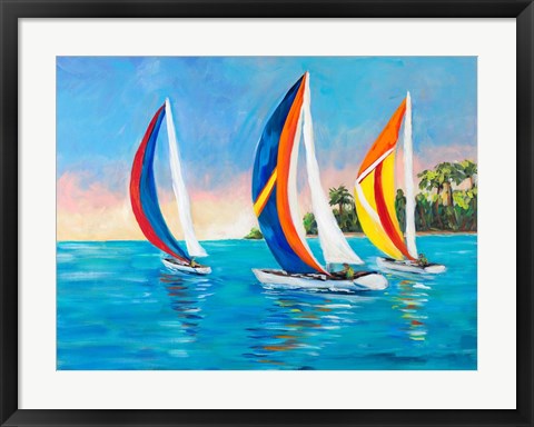 Framed Morning Sails I Print