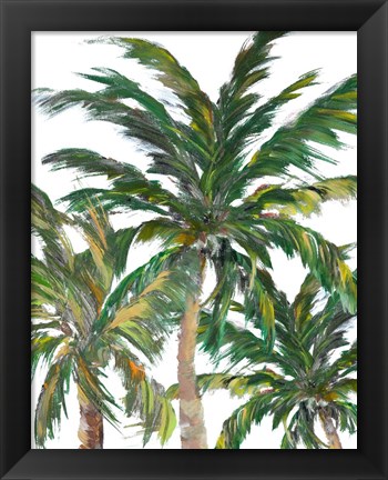 Framed Tropical Trees on White III Print