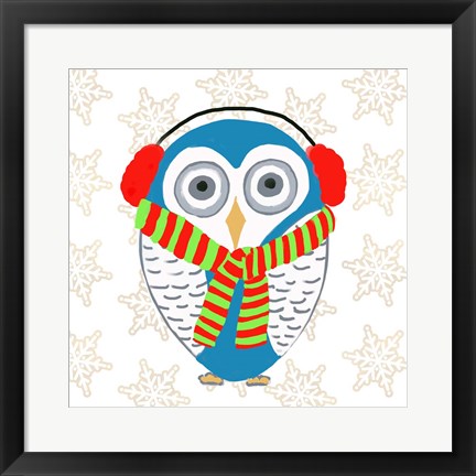 Framed Christmas Owl II Print