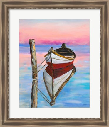 Framed Canoe Reflection Print