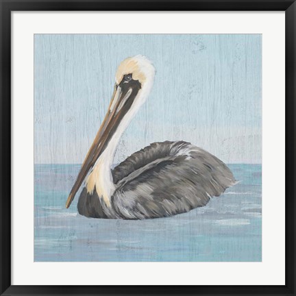 Framed Pelican Wash I Print