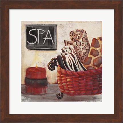 Framed Red Jungle Spa I Print