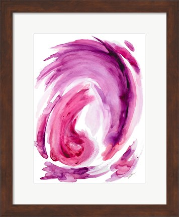 Framed Pink Swirl I Print