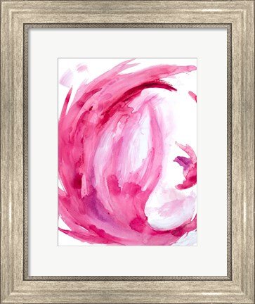 Framed Pink Swirl II Print