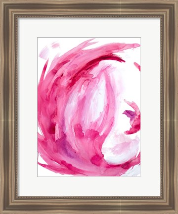 Framed Pink Swirl II Print