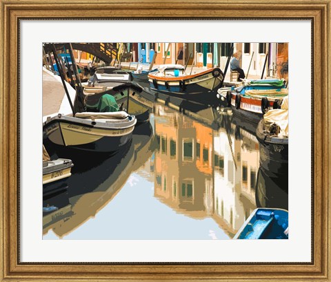 Framed Burano Boats Print