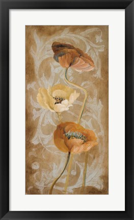 Framed Poppies de Brun I Print