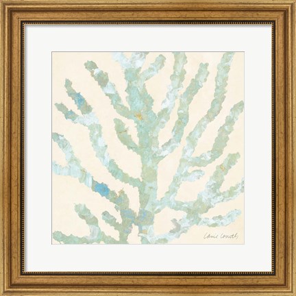 Framed Coral Vision on Cream I Print