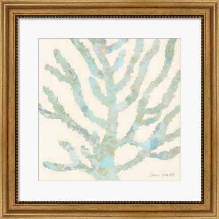 Framed Coral Vision on Cream II Print