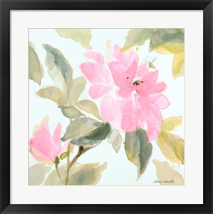 Framed Early Pink Blooms I Print