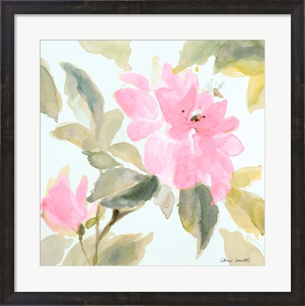 Framed Early Pink Blooms I Print
