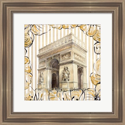 Framed Golden Paris II Print