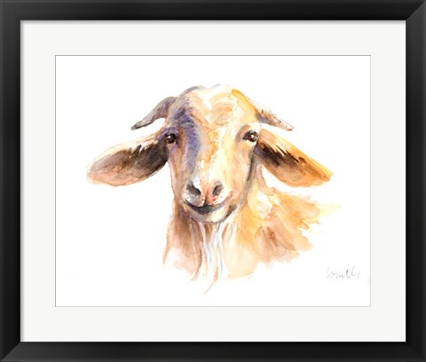 Framed Morning Goat Print