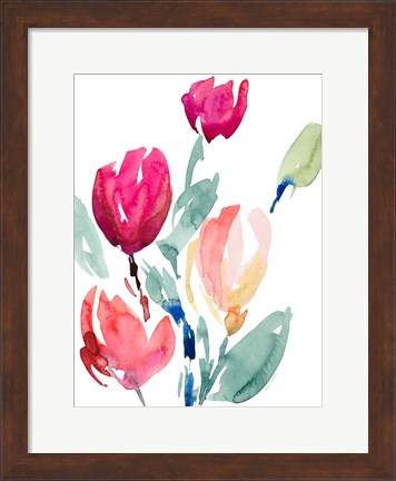 Framed Happy Tulips I Print