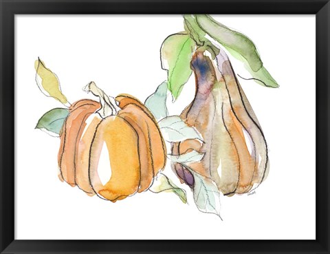 Framed Harvest Pumpkin and Squash II Print